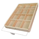(053070) Charola de madera con tapa para 12 casilleros (23x32x4cm)