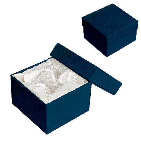 (C10NV) Caja lisa, color azul navy para aro (8.5 x 8.5 x 5.5 cm)